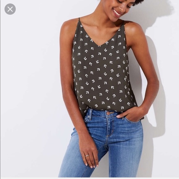 LOFT Tops - Loft Arrow Bar Back Strappy Cami